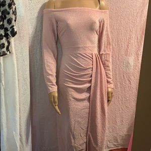 New Pink Shimmer Dress small